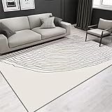 Teppich Esstisch Area Rug Graue Teppich Linien dekorieren modernen Stil Wohnzimmer Accessoires verblassen Nicht Antirutsch Teppich 90 x 190 cm