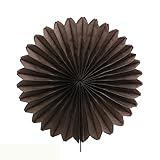 Stück 10/15/20/25 cm Papierfächer, Windrad, runde Laterne für Hochzeit, Festival, Party, hängende Blumendekoration, Geburtstag, DIY-Bastelbedarf, 8z-PF25, braun, 10 cm