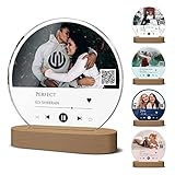 CHRISCK design Song Cover Glas Bild mit Foto - Acrylglas - Titel und Musikalbum | Spotify mit Musiktitel, Namen oder anderer Widmung | Geschenk für beste Freundin Partner Freund