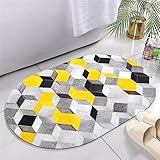 Badezimmerteppich Super Absorbierende Rutschfester Badematte, Badematten Badteppich 100x160cm Badvorleger Schnelltrocknende Waschbare Badematte Home Rug, Badmatte Bodenmatte Floor Mat Kombination