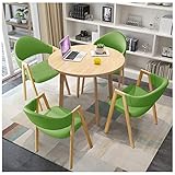 Tisch-und Stuhlset Büro-Empfangstische und Stühle, Esstisch und Stühle, 5er-Set, einfacher moderner Freizeittisch, 80 cm, runder Marmortisch, Hotel-Lounge, Tagungsraum, Wohnzimmer, Küche, Esszimmer, C