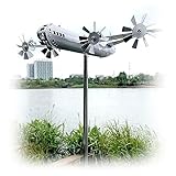 Magisches Windrad Aus Metall, Gartenwindraeder Aus Metall, Gartenschmuck, Magic Metal Kinetic Skulptur, füR Die AußEndekoration des Hausgartenhofs