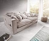 DELIFE Bigsofa Noelia Hellgrau 240x145 cm inklusive Kissen Hussensofa