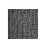 Decomira Badematte rutschfest | Als Badteppich Set kombinierbar | Badezimmer-Teppich Bad-Vorleger waschbar aus Chenille | Duschvorleger für Dusche, Badewannen, WC Vorleger | Dunkelgrau - 45x45 cm
