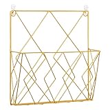 Zeitschriftenständer, Zeitungshalter Wand Metall Zeitungsständer Wandregal, Bücherregal Magazinhalter Hängend Wandregal Zeitschrift Organizer Zeitung Speicher Organisator Für Küche, Büro, Badezimmer