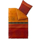 CelinaTex Fashion Bettwäsche 135x200 cm 2teilig Baumwolle Legra Blumen Rot Orange Grau