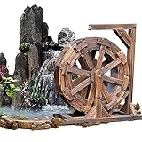 Garten Wasserspiel Wasserrad Springbrunnen im freien Waterwheel Woodcraft Wasserspiele Brunnen Terrasse Aussenbereich Freistehende Wasserradbrunnen Familie Dekoration Landschaft Wasser-Funktion (Size