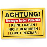 DankeDir! Teenager in der Pubertät - 30 x 20 cm Kunststoff Schild - Geburtstag Jugendliche Tür Deko Zimmer Deko Geschenk Idee - Zimmer Spruch Türschild Jungen & Mädchen Geschenkidee Jugendzimmer