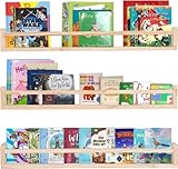 Hhyoisn 81.3 cm Kinderzimmer-Regale, Set mit 3 Kinderzimmer-Bücherregalen für Wand für Kinderzimmerdekoration und Spielzimmerdekoration, Baby-Bücherregal, Organizer für Kinder