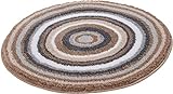 Kleine Wolke Badteppich Mandala, Taupe 100 cm rund beige, 4004478294943