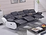 Mapo Möbel Ledersofa Kinosofa Relaxcouch Fernsehsofa 5129-Cup-3-SW