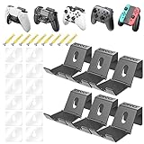 OIVO Controller Wandhalterung für PS3/PS4/PS5/Xbox 360/Xbox One/S/X/Elite/Series S/Series X Controller/Pro Controller, Faltbare Controller Wall Mount für Controller und Kopfhörer- 6 Stück