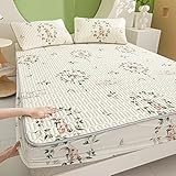 LEOTY Matratzenschutz,Extra Tiefe,Gesteppte Matratzenschonerauflage,Bettauflagenbezug,atmungsaktive Laken,für Einzel-,Doppel-,King-Size- und Super-King-Size-Betten,20,71inchx79inch(3pcs)