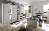 Froschkönig24 Luca 2 Jugendzimmer Set Komplettset Kinderzimmer Schlafzimmer Pinie Weiß