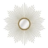 Inspire - Wandspiegel - Spiegel Rund Sun - Ø 55 cm - Gold - Metall - Hängespiegel rund - Spiegel Gold rund
