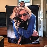 SOUFEEL Personalisierte Kuscheldecke mit Eigenem Foto Bedrucken Warm Weich Dick Fotodecke Bild Selbst Gestalten Geburtstags Freunde Familie Baby Hund