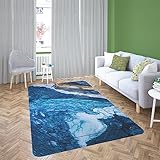 Teppich Wohnzimmer 120X170 Blue River Teppich Kurzflor Schlafzimmer,Teppiche Moderne,Carpet Für Wohnzimmer Küche Esstisch,Teppich Waschbar