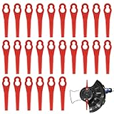 120 Stück Rasentrimmer Kunststoffmesser, Ersatzmesser rasentrimmer Set, Rasentrimmer Ersatzklingen Rasentrimmer Zubehör für Kunststoffmesser Akku-Rasentrimmer