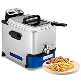 Tefal FR8040 Oleoclean Pro Inox & Design Fritteuse | 2300W | Kapazität 1,2 Kg | Herausnehmbarer Ölbehälter | Automatische Öl/Fett Filterung | Timer | Thermostat | Knusprige Pommes |‎ 3.5 L