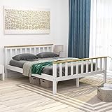 Amazon Marke - Movian, Vida Designs Milan Betten King Size 5ft - No Mattress Weiß/Kiefer