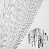 MRTREES Fadenvorhang Weiss fliegenvorhang terrassentür türvorhang insektenschutz fadengardine fliegenvorhänge 100x200cm