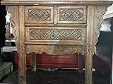OPIUM OUTLET Konsole Konsolentisch Telefon-Tisch Kommode Sideboard Möbel Holz Antik Vintage asiatisch chinesisch orientalisch Schubfächer