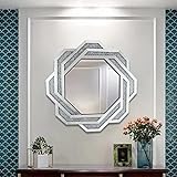 Wanddekoration Spiegel, Crush Diamond Spiegel Wanddekoration, Silber dekorative Spiegel für Wohnzimmer Dekoration Schlafzimmer Badezimmer