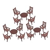 ibasenice Mini-Tisch Und Stühle Outdoor-Spielset Kinder-Outdoor-Spielset Esstisch Sitzbank 4 Sets Mini-Esstisch Stuhl Miniaturstuhl Puppenhaus Bank Sofa Simulierte Möbel Für