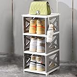 Guuyon Shoe Rack Schuhregal Schuh-Aufbewahrungs-Organisator Stand Regal abnehmbare Board mehrere Schichten vertikale Schuh-Turm fürHaus, Dorm, Büro … (A)