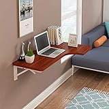 Küchen-Wand-Esstisch, klappbarer Computertisch, Haushalts-Klapptisch, Beistelltisch mit doppelter Stütze für Büro/Waschküche für Zuhause und Büro