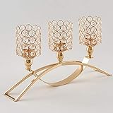 Kerzenhalter,Crystal 3 Goldene Kerzenständer, Europäischen Stil Mit Antiken Kristallleuchter, Hand-Polished Kerze Dekorative Liefert Zeigen Handwerk Stand
