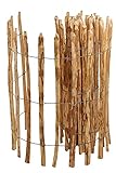 Staketenzaun Holz 90cm Hoch und 500 cm Lang - Steckzaun - Holzzaun - Gartenzaun Holz - Zaun Staketenzaun - Zaunelemente Holz - Rollzaun - Jägerzaun Tor - Zaunpfahl Holz - Lattennabstand 7-8 cm