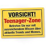 DankeDir! Teenager Zone - Kunststoff Schild 30 x 20 cm - Geschenkidee Jungen & Mädchen Jugendzimmer Türschild Spruch Zimmer - Dekoration Geburtstag Geschenk Idee Zimmer Deko Tür Deko Jugendliche