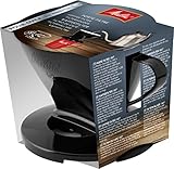 Melitta Kaffeehalter für Filtertüten, Kaffeefilter 1x2 Standard, Kunststoff, Schwarz, 217557