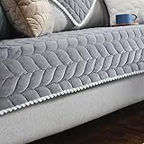 YWQJL Samt Sofabezug Sofaschoner antirutsch1 2 3 4 Sitzer,l Form Sofaüberwurf rutschfest,Sofa Überzug hundedecke Sofa Couch Überzug Couch Überzug Sofa Überwurf,grey-70x120cm