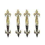 Adonai Hardware Nethaniah Messing-Schrankgriffe (12,7 cm x 4 Stück, poliert lackiert) für Vintage-Holz-Scheunentüren, Tore, Schränke, Möbel, Schubladen, Schränke, Kleiderschränke und Schuppen
