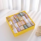Neue Unterwäsche BH Aufbewahrungsbox Unterwäsche Aufbewahrungsbox Kleiderschrank Schublade Schindel Kleidung Aufbewahrungsbox Schal Socken BH Kleidung-Gelb