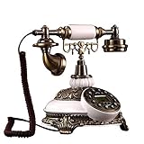 Klassisches europäisches Retro-Festnetz-Festnetztelefon/Europäisches Retro-Heimtelefon/Antikes Vintage-Telefon/Holztelefon/Europäisches Festnetz-Retro-Telefon für zu Hause, Retro-A