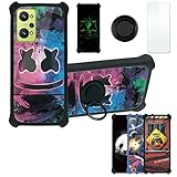 Aroepurt Hülle Für Realme GT NEO 2 hülle Kompatibel mit Realme GT NEO 2 Hülle Case Handyhülle Schutzhülle Cover [Mit 9H Härte HD Schutzfolie] PC + Silikon Ständer YGH-BQ