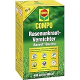 COMPO Rasenunkraut-Vernichter Banvel Quattro (Nachfolger Banvel M), Unkrautvernichter für schwer bekämpfbares Unkraut, Konzentrat, 400 ml (400 m²)