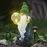 The Enchanted Garden Gartenzwerg Magier gartenfiguren & gartenstatuen gartendeko für draußen Solar Light gartenzwerge lustig für außen