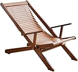 MIXMEY Loungesessel Klappstuhl Loungesessel Klappstuhl, Home Freizeit Rückenlehne Bambus Siesta Stuhl Tragbarer Sommerstuhl, für Büro Garten (Farbe: Stil 2)