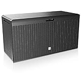Casaria Auflagenbox Rato Plus Wetterfest Rollen 100 kg Smart Click System Outdoor Gartenbox Aufbewahrungsbox Kissenbox