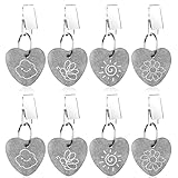 YCVSKY 8 Stück Tischdeckenbeschwerer für Draußen,Tischdecken Beschwerer Draußen mit 4 Aufdruck,Tischdecke Beschwerer für Picknicks, Partys, Hochzeiten,ca. 240 g