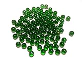 CRYSTAL KING Dunkel Grüne Glasmurmeln Glaskugeln 16mm Durchmesser 500gr Dekokugeln durchsichtig Murmel Dekoglaskugel Dekoration grüne Glaskügelchen Murmeln