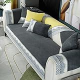 Heimtextilien-Dekoration, Cord-Mais-gestreifter Couch-Sofabezug, Wellen-Jacquard, rutschfeste Schnitt-Couchbezüge, superweicher, Warmer Möbelschutz, kompatibel mit Hunden, Kindern, Haustieren, Sofa-