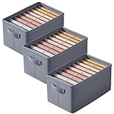 Kleiderschrank Organizer,Ordnungssystem Kleiderschrank mit 7 Fächern Faltbare Aufbewahrungsbox Schubladen Organizer Kleiderschrank Schublade, Schrank Organizer für Hosen Hemden Unterwäsche, und Jeans