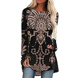 sonderangebote schnäppchen Tshirt Damen elegant Damen Oberteile sexy Shirt Sexy Damen mit Ärmeln und Rundhalsausschnitt, lässig bedrucktes T-Shirt Neon Body Damen Langarmshirt Sexy Strickjacke