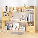 Bücherregal - Computer-Schreibtisch-Bücherregal, Mehrzweck-Aufbewahrungsregal Aus Massivem Holz, Bücherregal-Schreibtischregal, Mehrstufige Lagerregale Für Schlafsaal-Schreibtische ( Size : 83X17X80CM