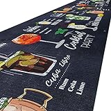 ANRO Küchenteppich Küchenläufer Teppich Läufer Küche waschbar rutschfest Pub Abwaschbar 100 x 52cm